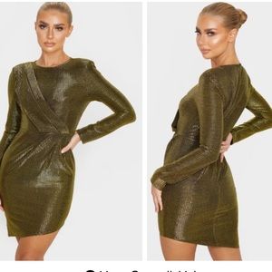 Metallic gold shimmer dress